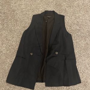 Black linen Ann Taylor vest